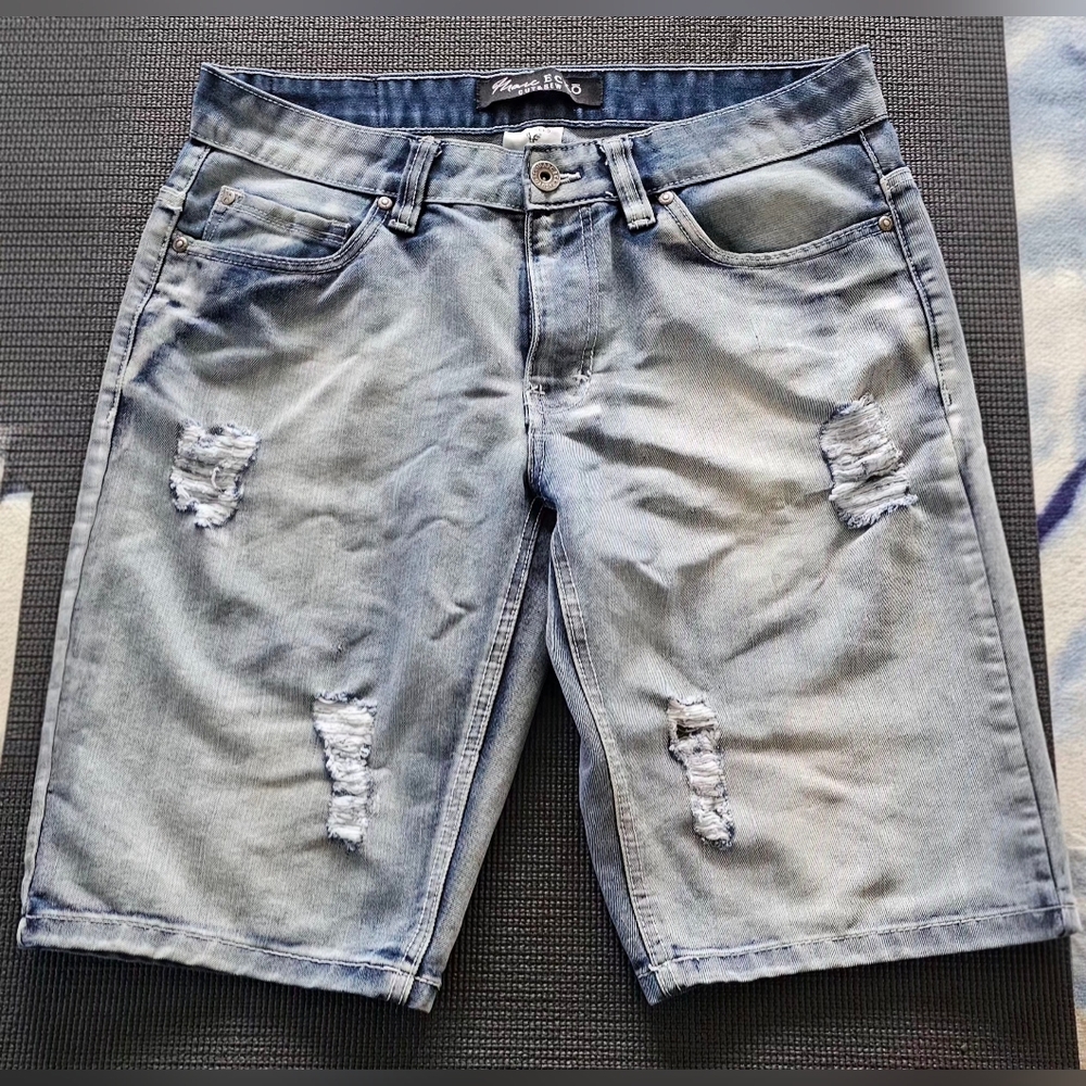 Men's Light Blue Denim Jean Shorts